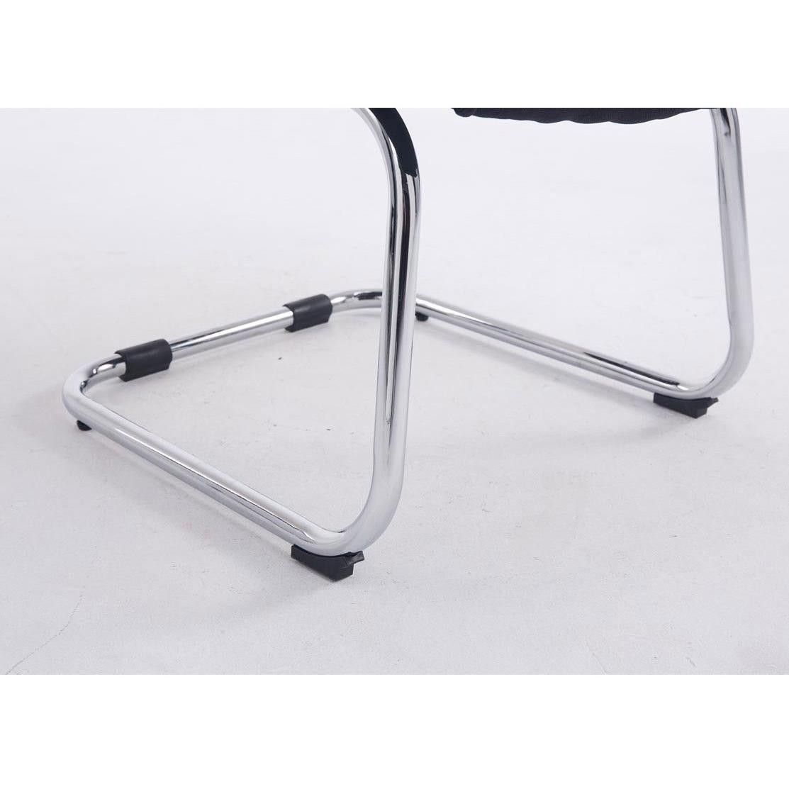 Silla de Confidente BORAU TELA, estructura metálica, reposabrazos, acolchada en color Negro