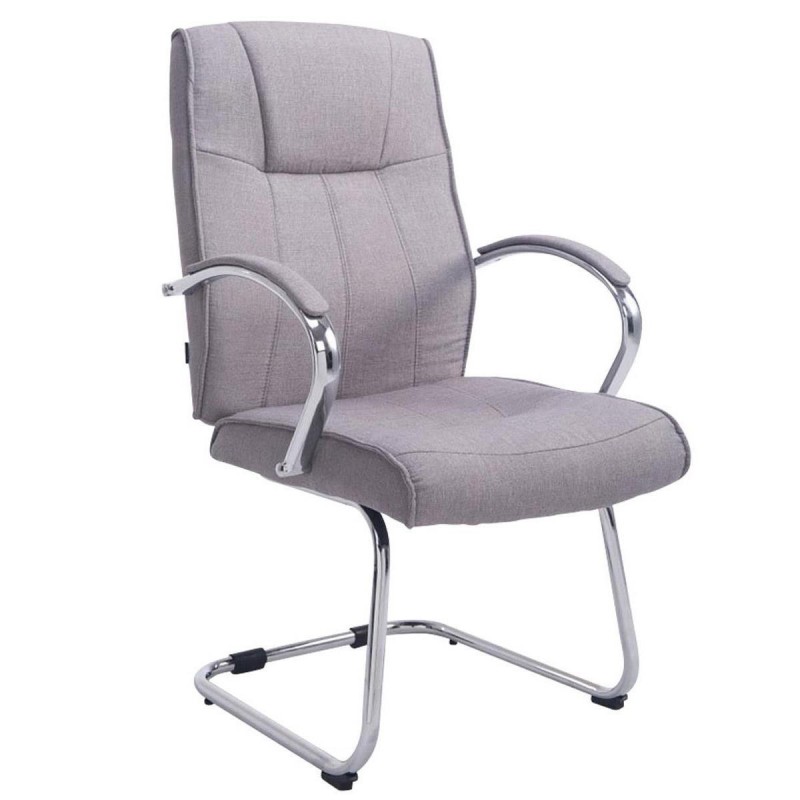 Silla de confidente BORAU TELA, estructura metálica, en color negro