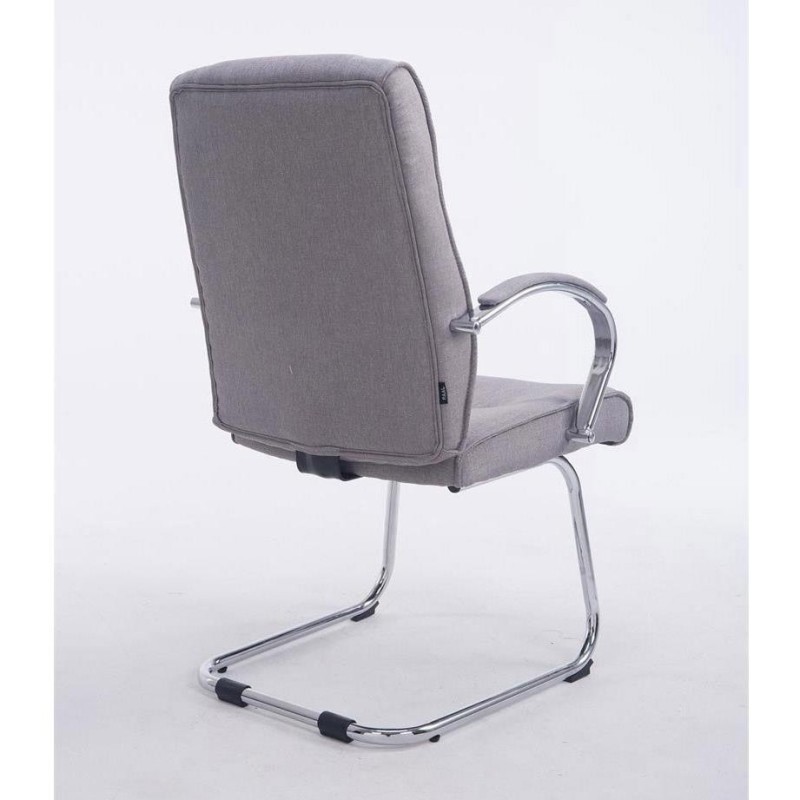 Silla de confidente BORAU TELA, estructura metálica, en color negro
