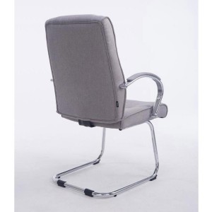 Silla de confidente BORAU TELA, estructura metálica, en color negro