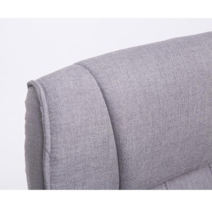 Silla de confidente BORAU TELA, estructura metálica, en color negro