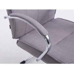 Silla de confidente BORAU TELA, estructura metálica, en color negro
