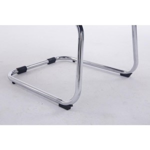 Silla de confidente BORAU TELA, estructura metálica, en color negro