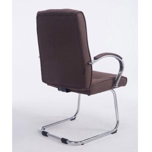 Silla de confidente BORAU TELA, estructura metálica, en color negro