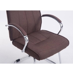 Silla de confidente BORAU TELA, estructura metálica, en color negro