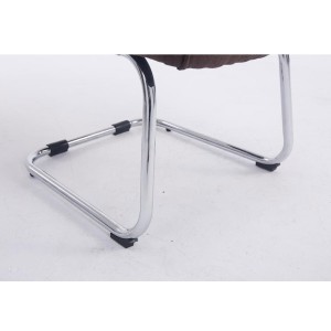 Silla de confidente BORAU TELA, estructura metálica, en color negro