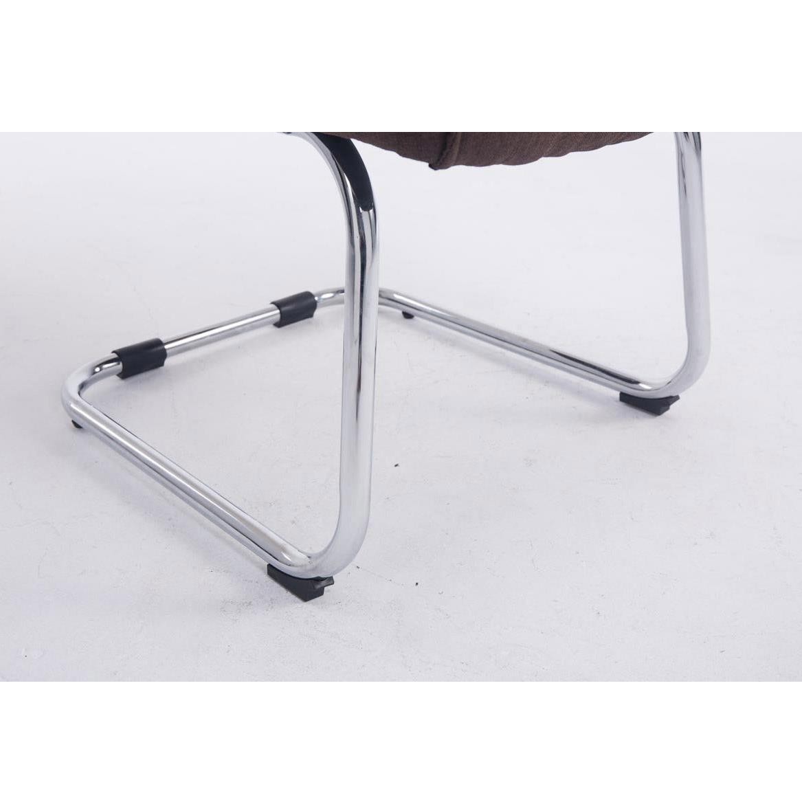 Silla de Confidente BORAU TELA, estructura metálica, reposabrazos, acolchada en color Negro