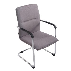Silla de confidente GOLIAT TELA, estructura metálica, gran acolchado y elegante diseño en tela color negro
