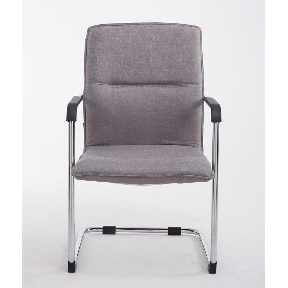Silla de Confidente GOLIAT TELA, Estructura Metálica, Gran Acolchado y Elegante Diseño en color Negro