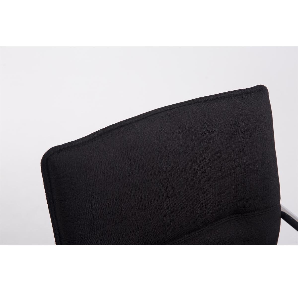 Silla de Confidente GOLIAT TELA, Estructura Metálica, Gran Acolchado y Elegante Diseño en color Negro