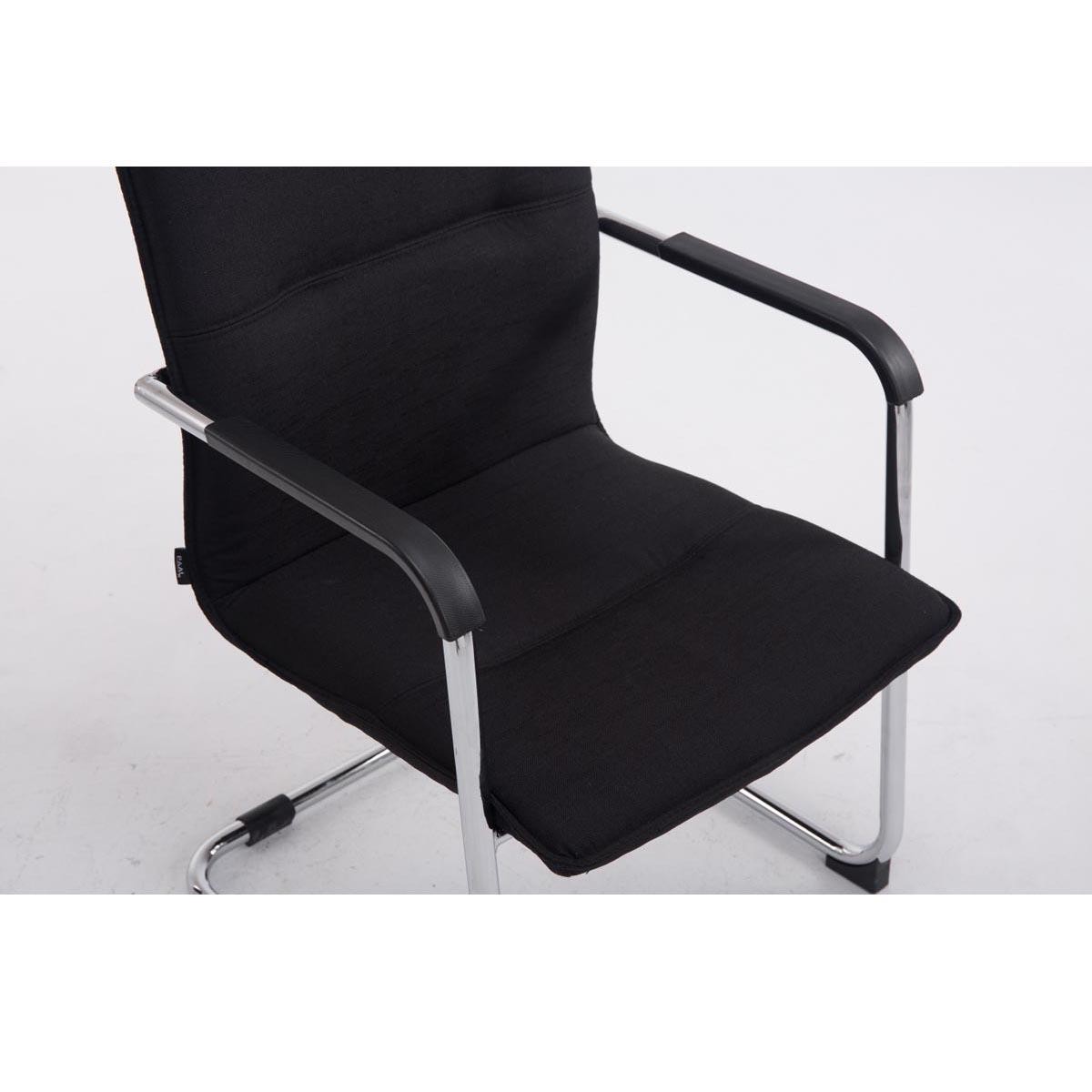 Silla de Confidente GOLIAT TELA, Estructura Metálica, Gran Acolchado y Elegante Diseño en color Negro