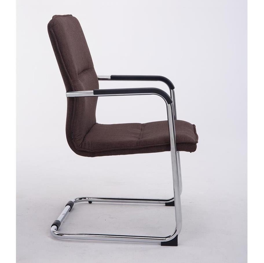 Silla de Confidente GOLIAT TELA, Estructura Metálica, Gran Acolchado y Elegante Diseño en color Negro