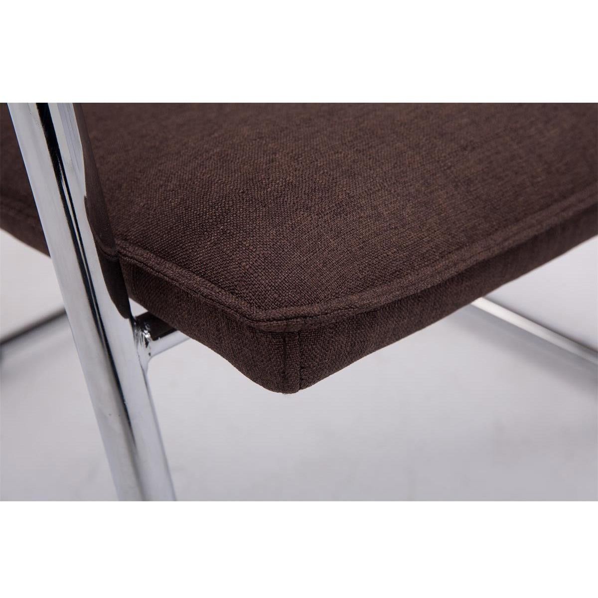 Silla de Confidente GOLIAT TELA, Estructura Metálica, Gran Acolchado y Elegante Diseño en color Negro