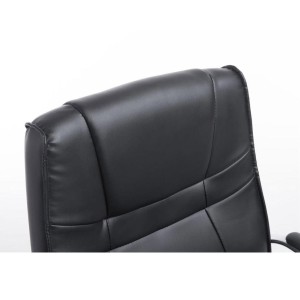 Silla de confidente DENVER, estructura metálica, en piel color negro
