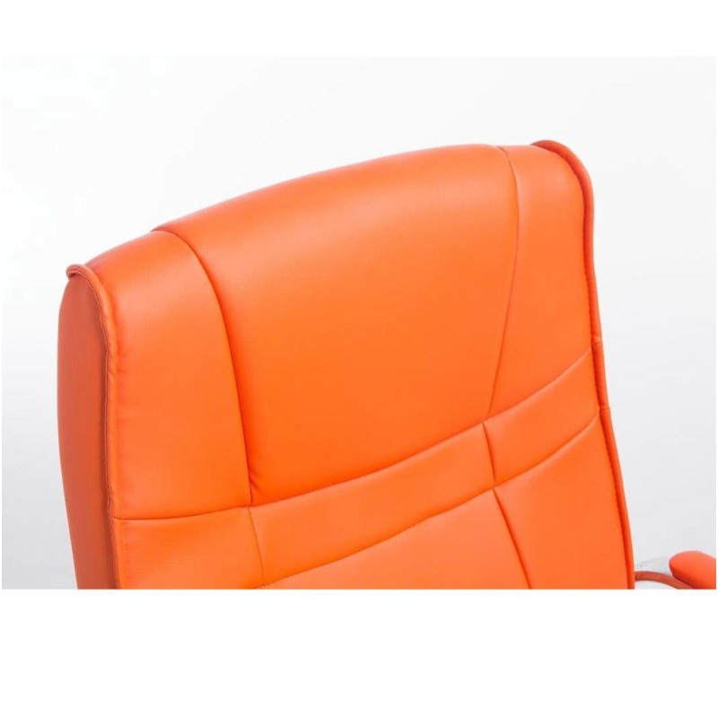 Silla de confidente DENVER, estructura metálica, en piel color negro