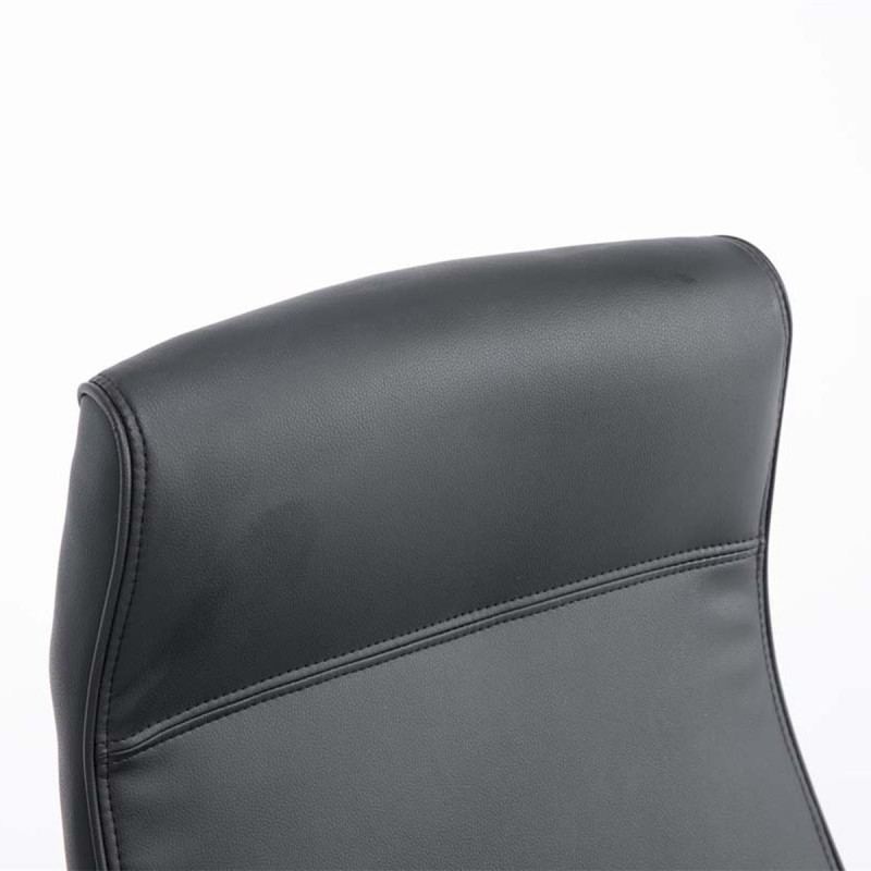 Sillón de oficina ZURIGO, tapizado en piel color negro
