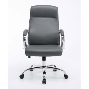 Sillón de oficina ZURIGO, tapizado en piel color negro