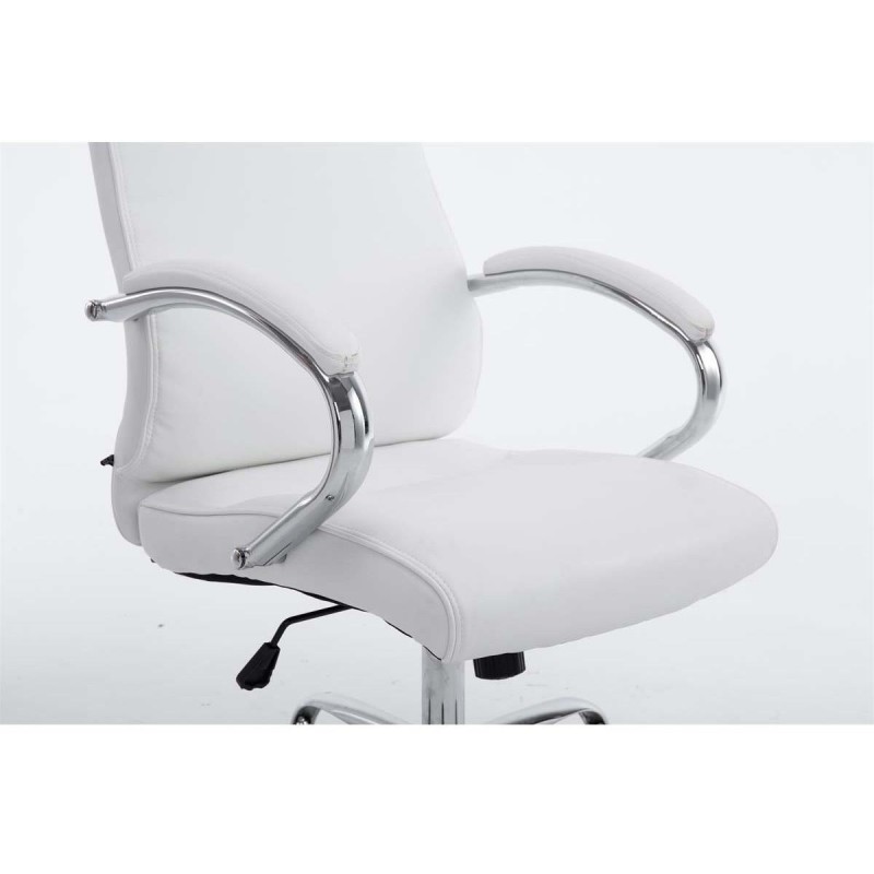 Sillón de oficina ZURIGO, tapizado en piel color negro