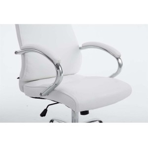 Sillón de oficina ZURIGO, tapizado en piel color negro