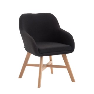 Silla de Confidente KETEL muy exclusiva patas claras color Negro