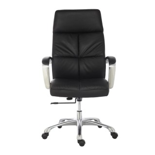 Sillón de oficina DENIS, gran calidad, en piel negra 2