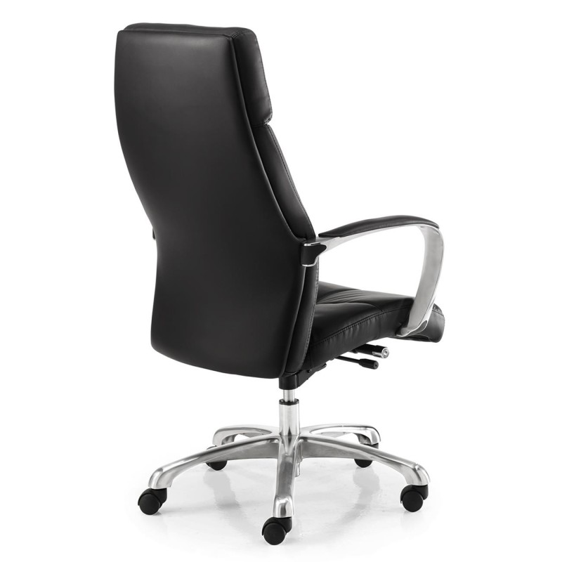Sillón de oficina DENIS, gran calidad, en piel negra