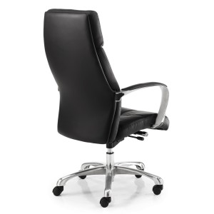 Sillón de oficina DENIS, gran calidad, en piel negra