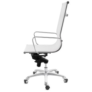 Silla de oficina DOMI, estructura cromada, en malla negra