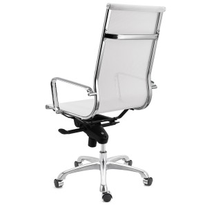Silla de oficina DOMI, estructura cromada, en malla negra