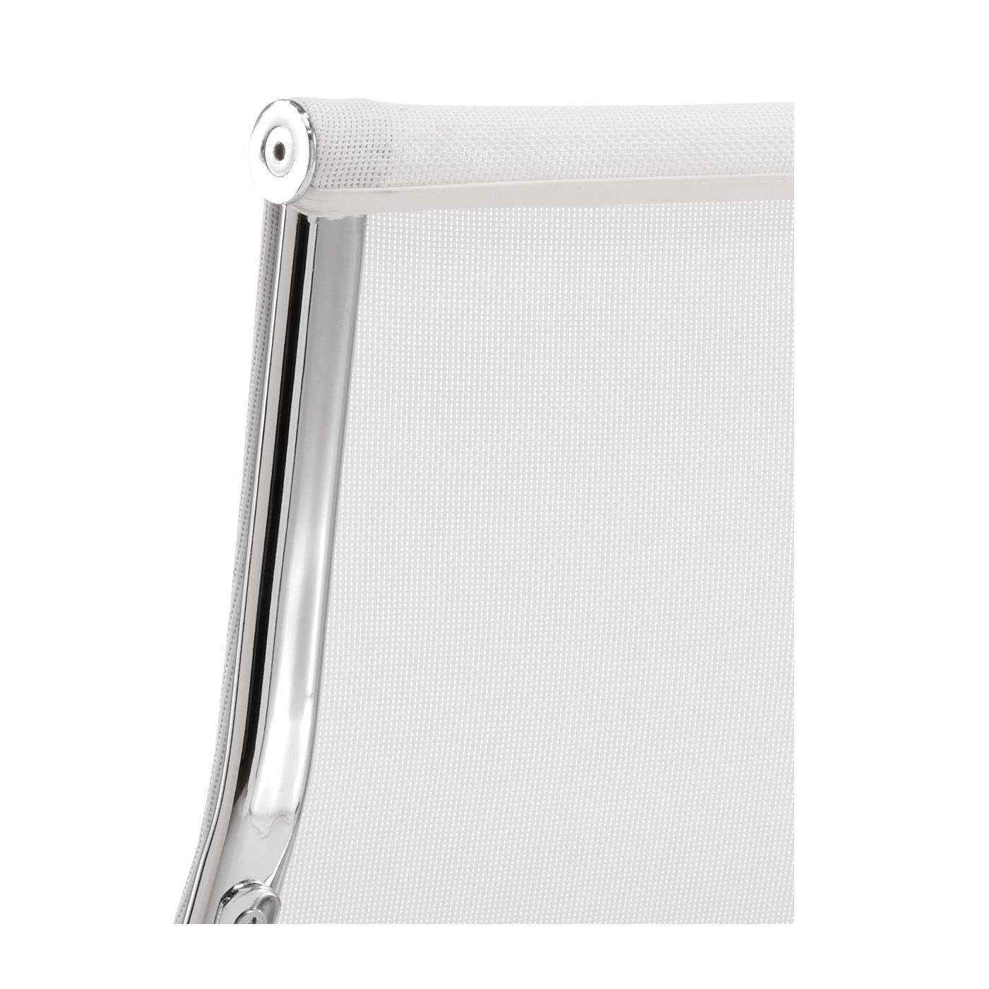 Silla de Confidente DOMI V, Estructura Metálica Cromada, Elegante Diseño, En Malla Negra