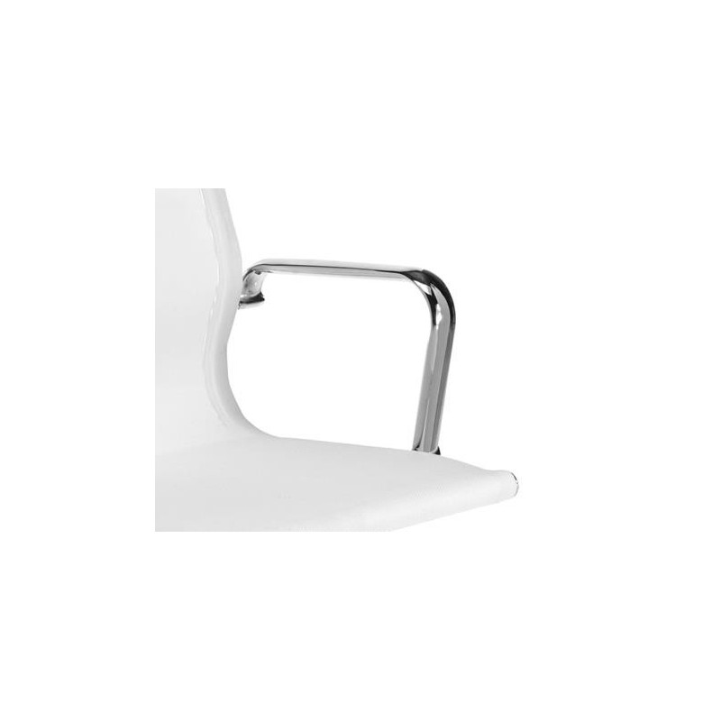 Silla de confidente DOMI, estructura cromada, en malla negra