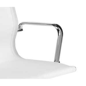 Silla de confidente DOMI, estructura cromada, en malla negra