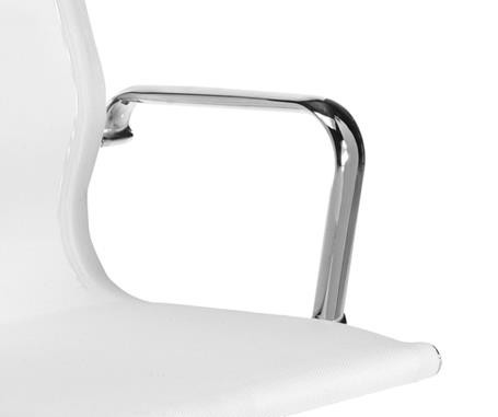 Silla de Confidente DOMI V, Estructura Metálica Cromada, Elegante Diseño, En Malla Negra