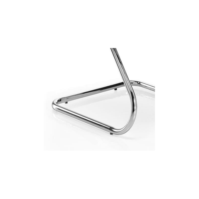 Silla de confidente DOMI, estructura cromada, en malla negra