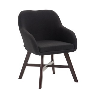 Silla de Confidente KETEL muy exclusiva patas nogal color negro