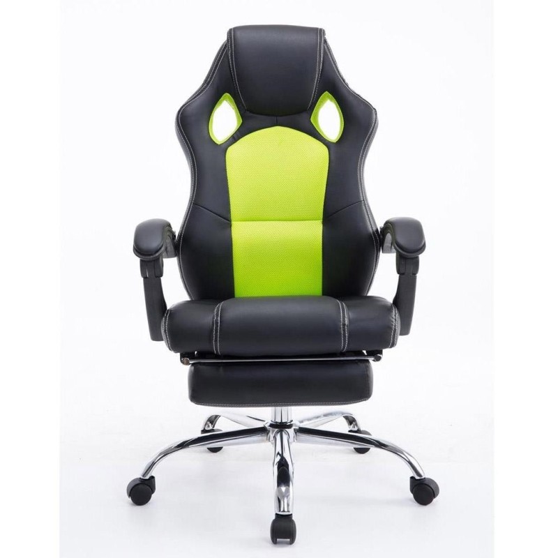 Sillón gaming SPRINT, con reposapiés extensible en malla color negro