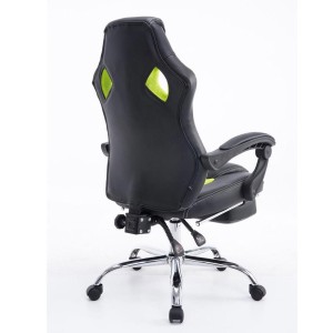 Sillón gaming SPRINT, con reposapiés extensible en malla color negro