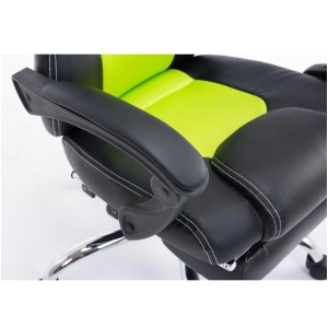 Sillón gaming SPRINT, con reposapiés extensible en malla color negro