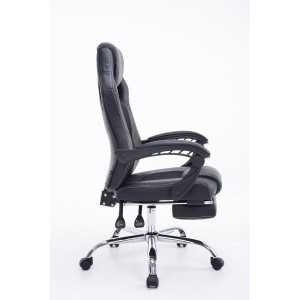 Sillón gaming SPRINT, con reposapiés extensible en malla color negro