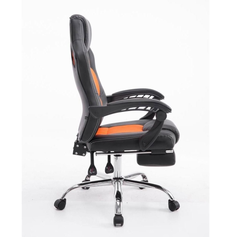 Sillón gaming SPRINT, con reposapiés extensible en malla color negro