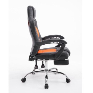 Sillón gaming SPRINT, con reposapiés extensible en malla color negro
