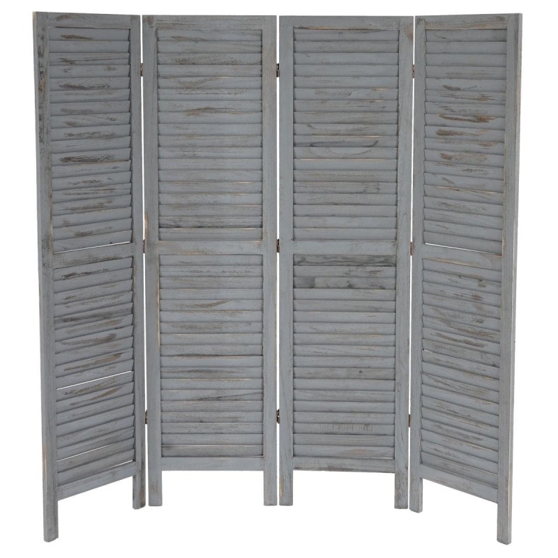 Biombo de madera LEO, 170x182x2cm, muy elegante en color gris