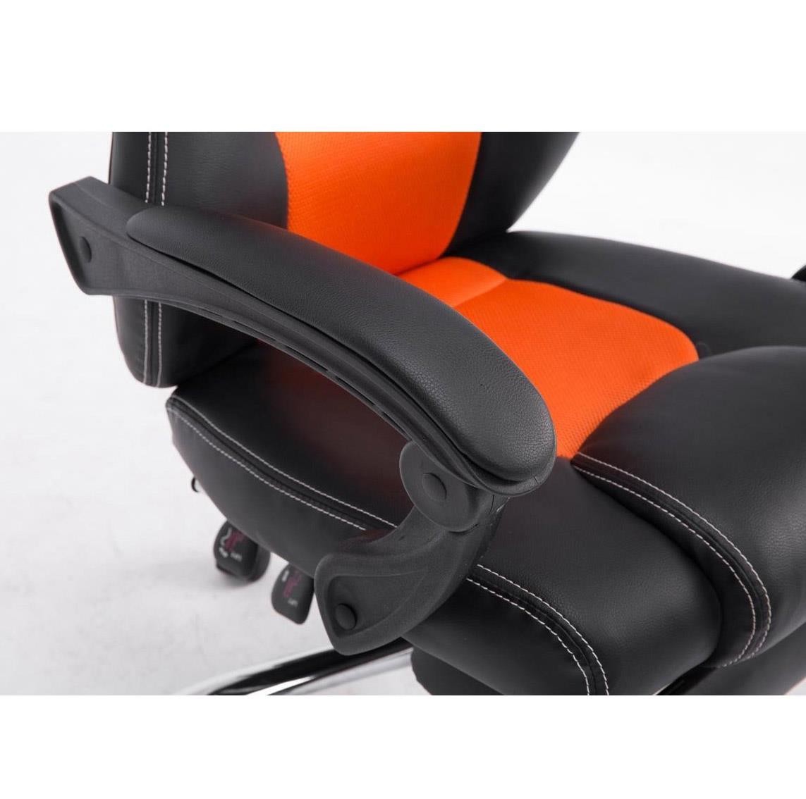 Silla Gaming SPRINT, Reposapiés Extensible, en Piel Negra y Malla Transpirable color Negro