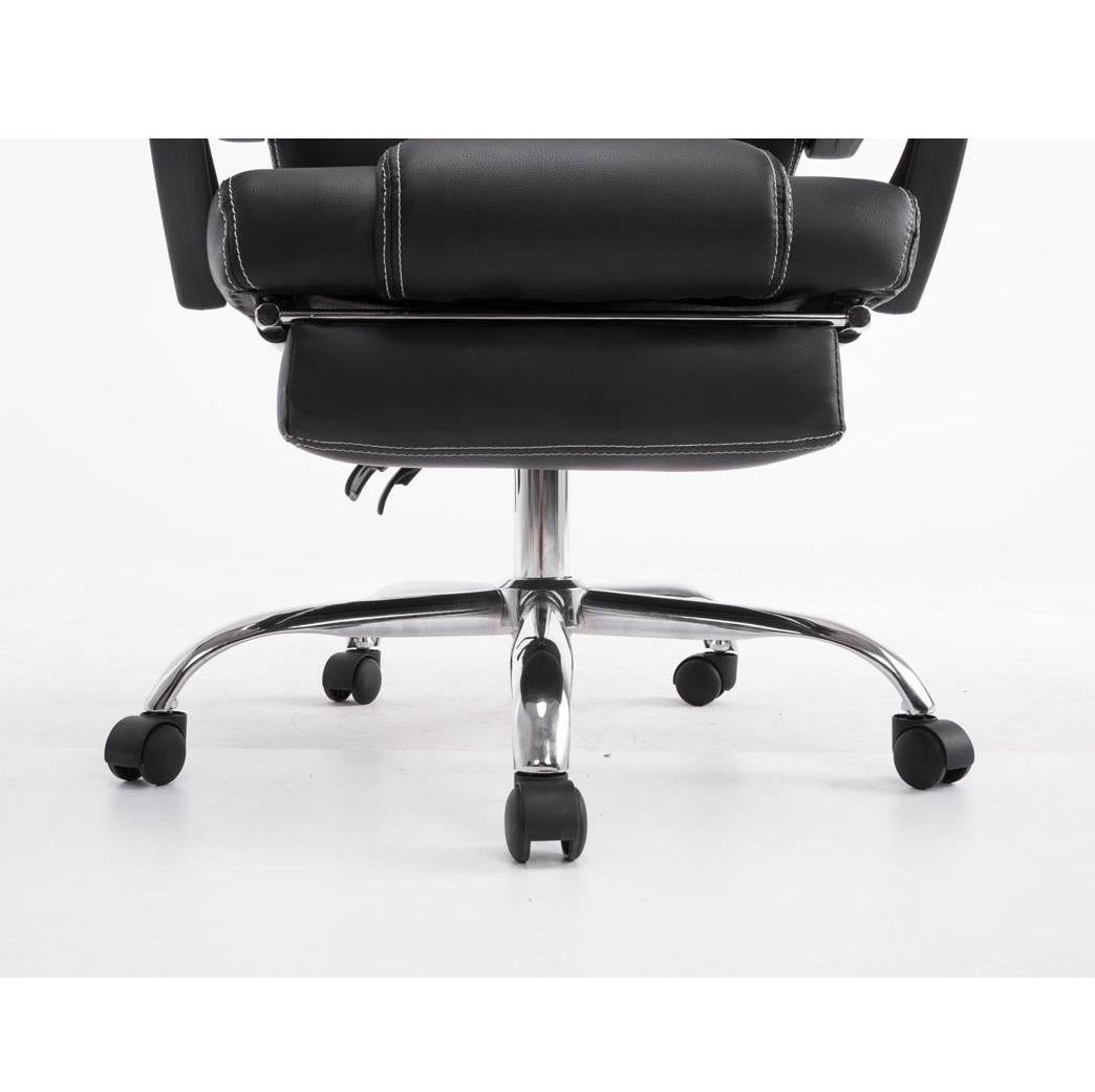 Silla Gaming SPRINT, Reposapiés Extensible, en Piel Negra y Malla Transpirable color Negro