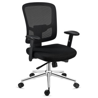 Silla Ergonómica MARKO, soporte lumbar, en negro