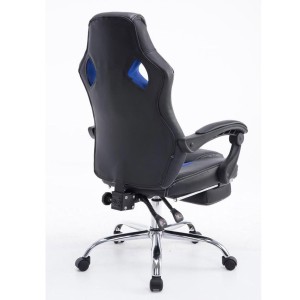 Sillón gaming SPRINT, con reposapiés extensible en malla color negro