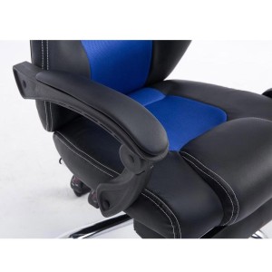 Sillón gaming SPRINT, con reposapiés extensible en malla color negro