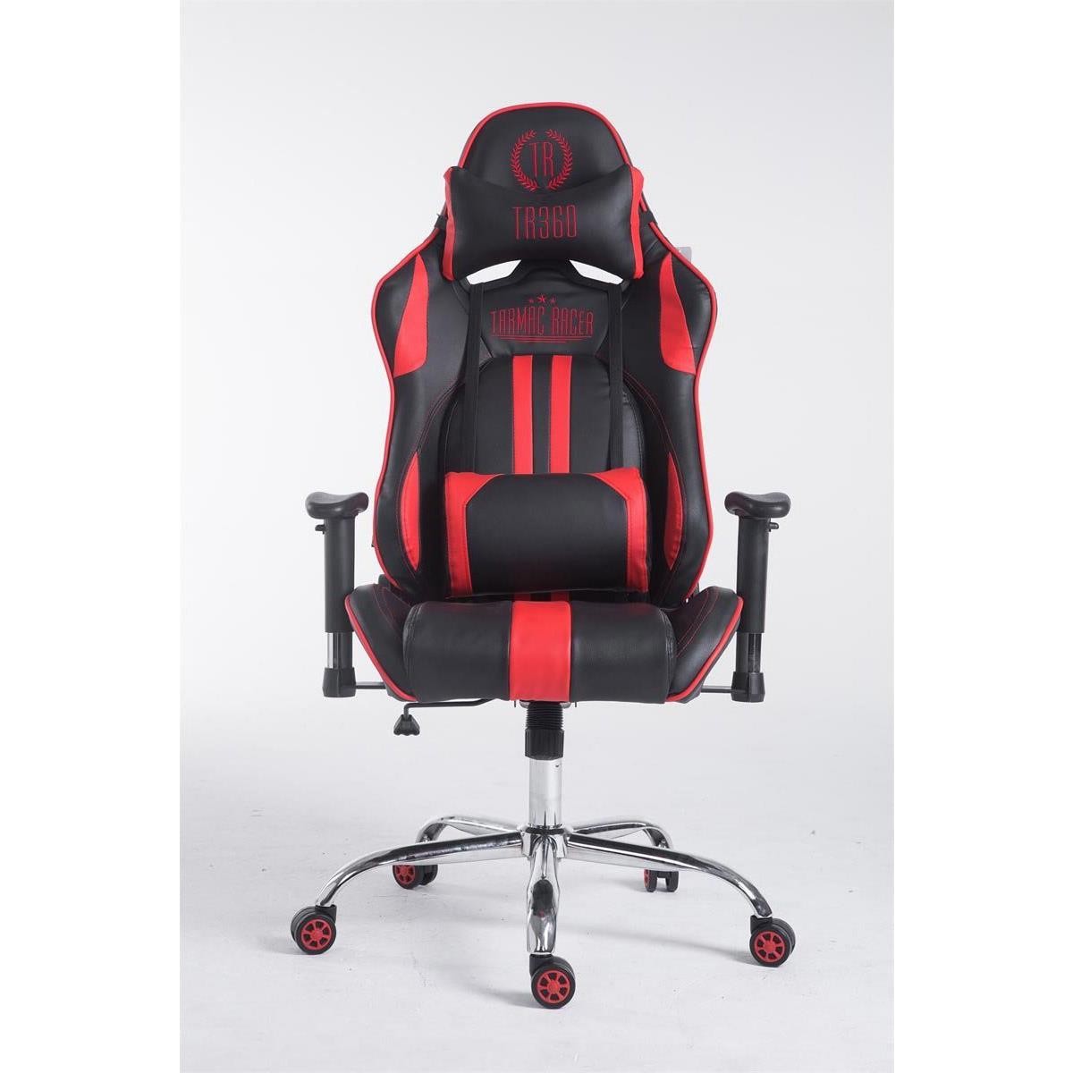 Silla Gaming LOGAN, Respaldo Reclinable, Cojines Incluidos, Base de Metal, En Negro/Amarillo