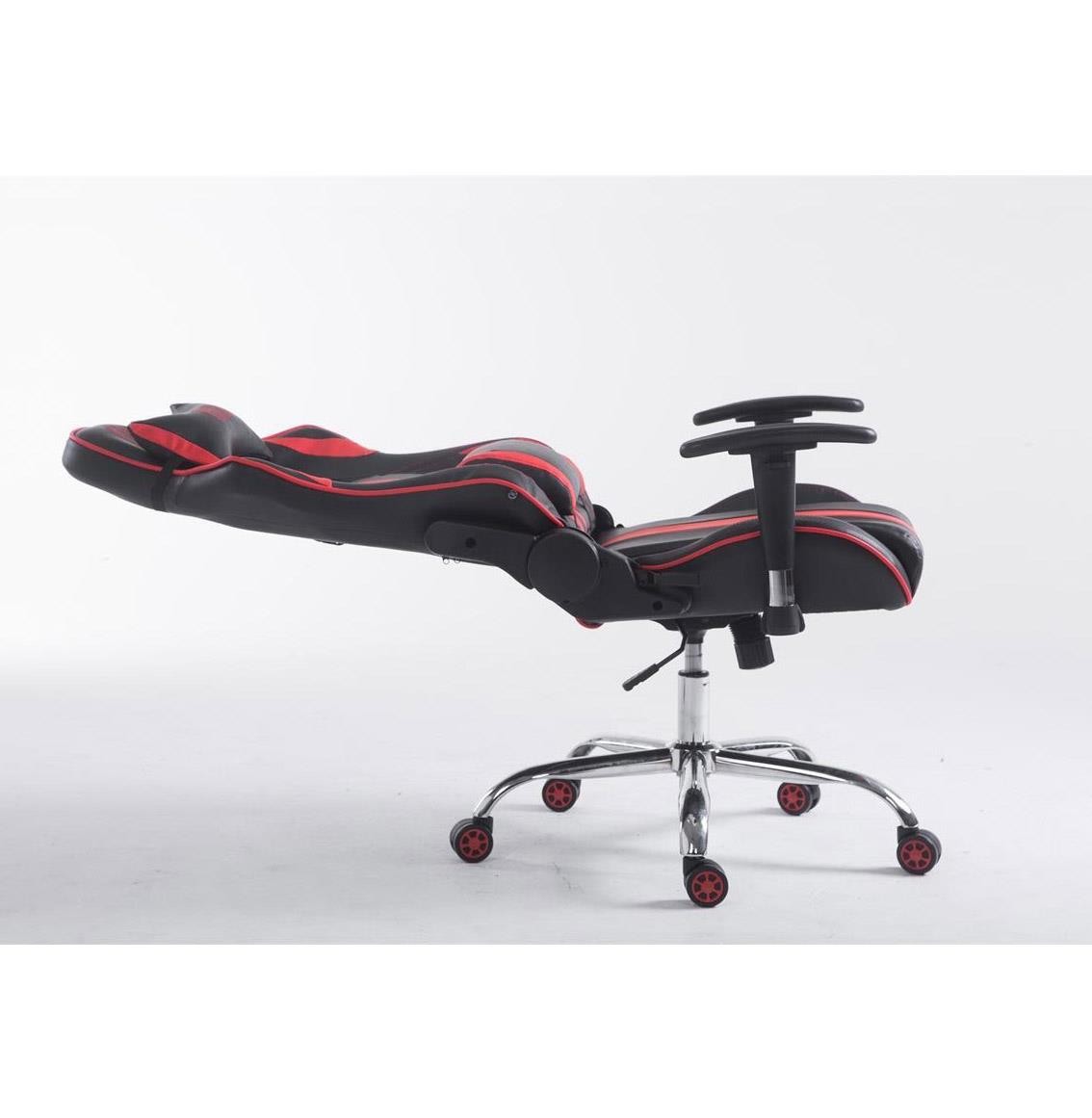 Silla Gaming LOGAN, Respaldo Reclinable, Cojines Incluidos, Base de Metal, En Negro/Amarillo