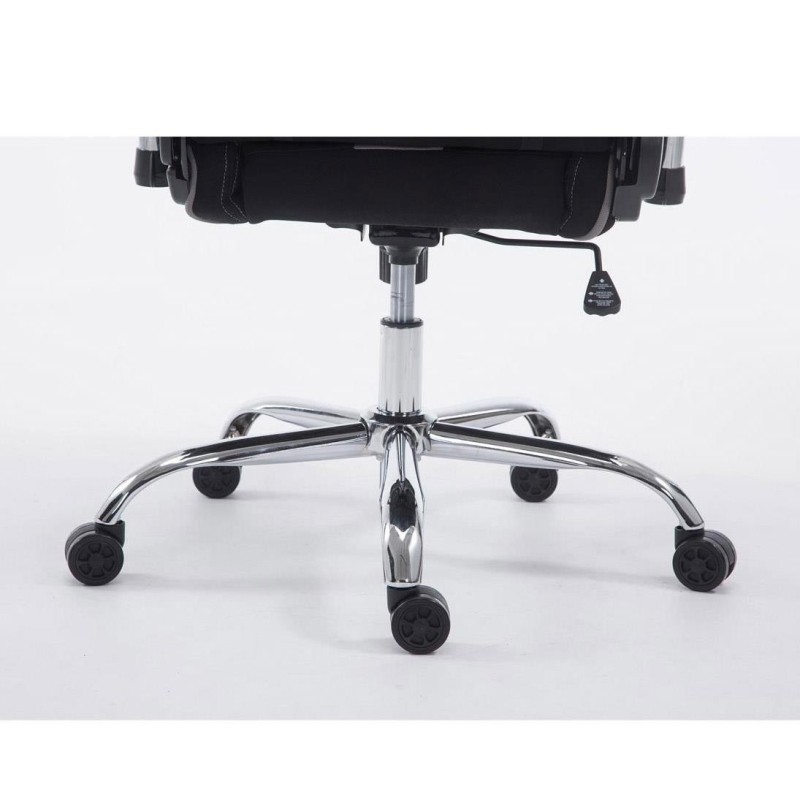 Silla gaming LOGAN TELA, reclinable, con cojines, en color negro/amarillo